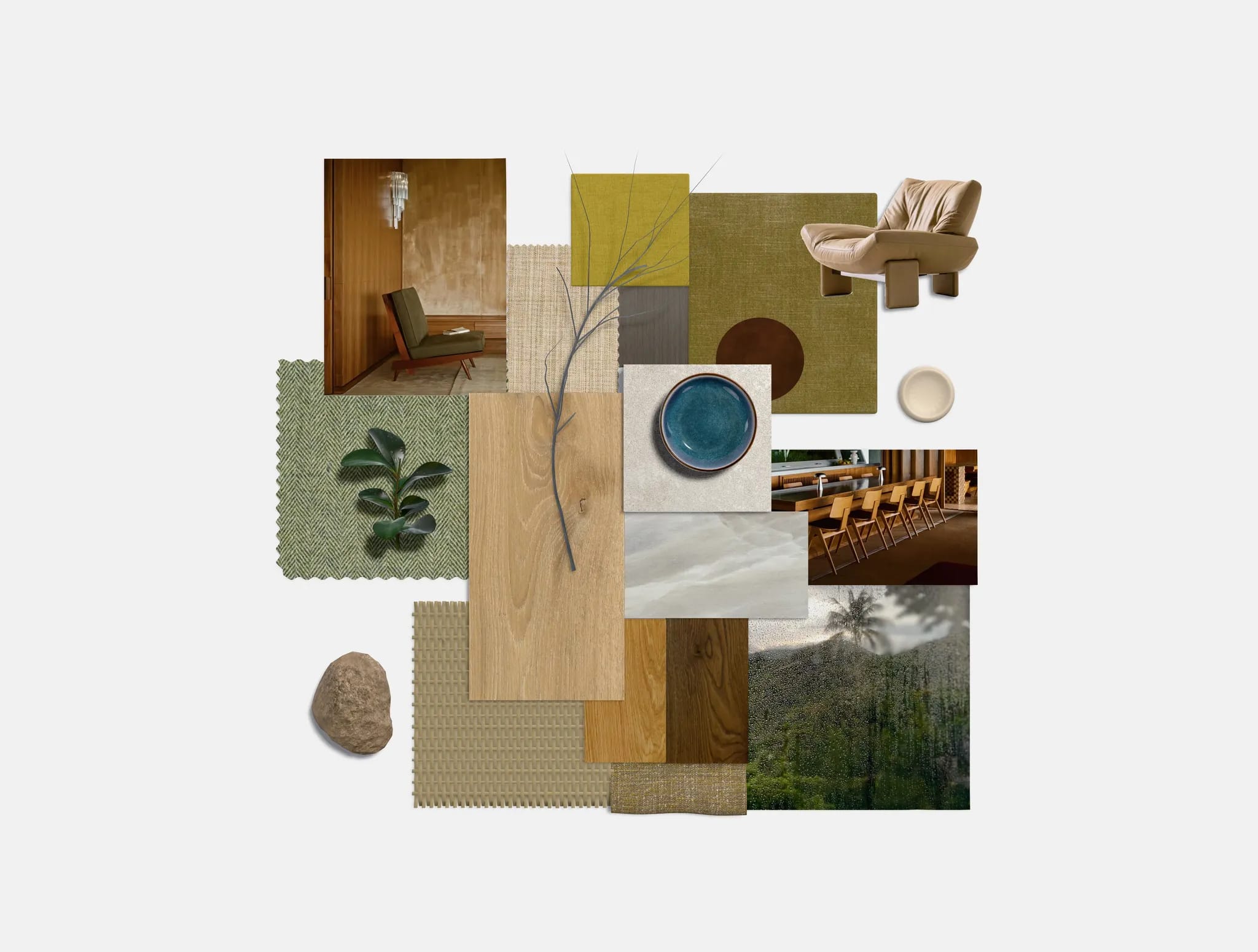Material board: Earthy Retreat