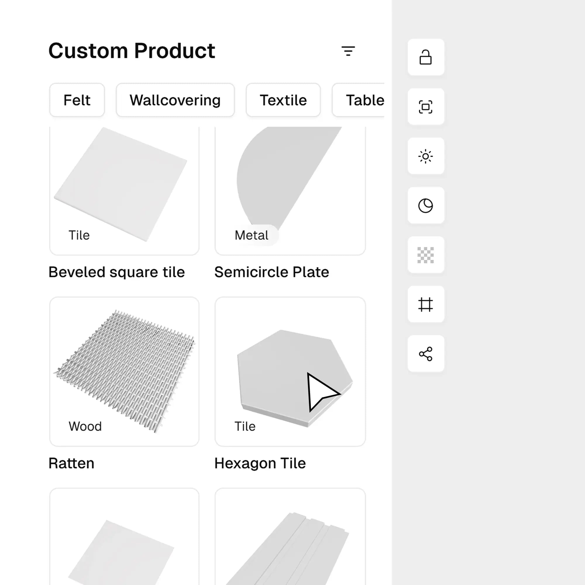 Pick 3D model from extensive custom product collection