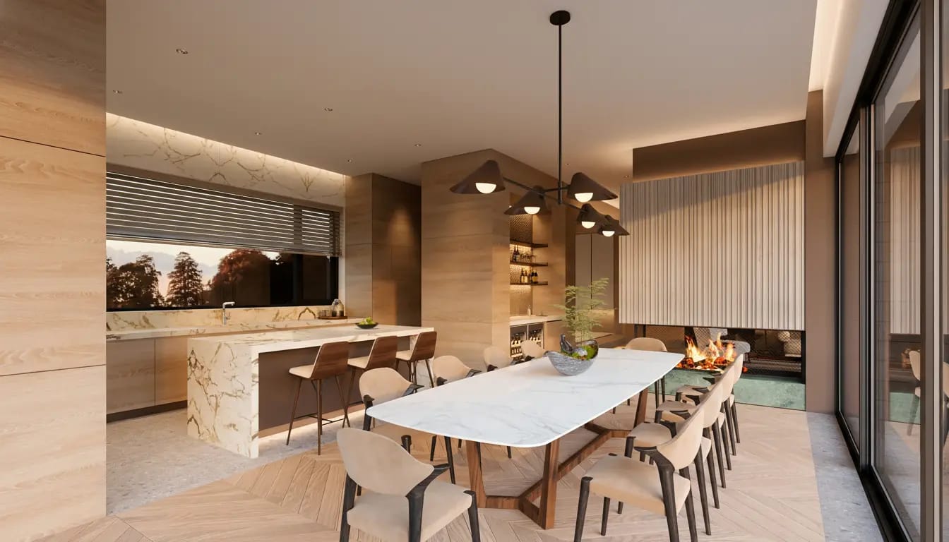 Keep everything and change the ceiling light to &tradition Bonnet Sc93