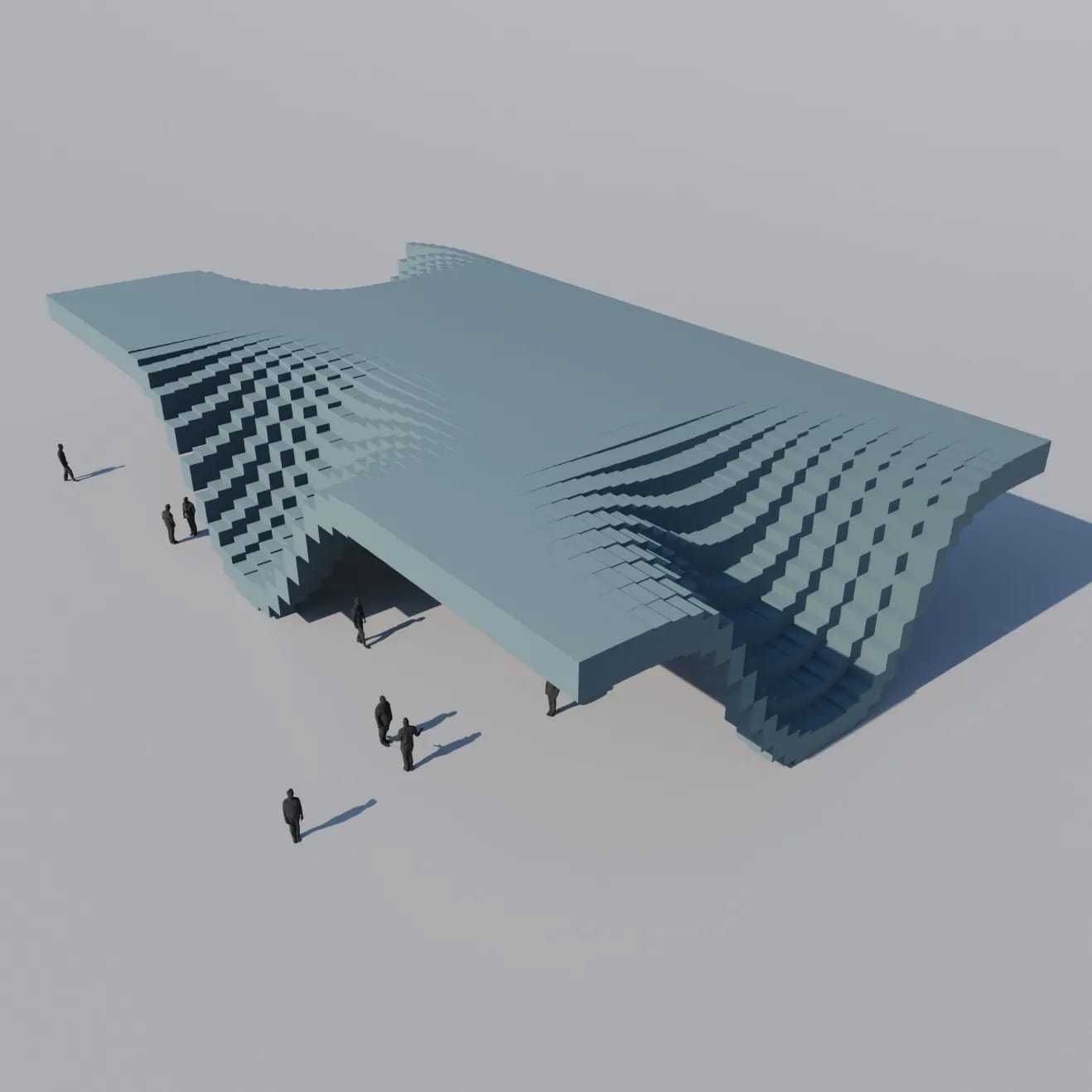 Using the concept model image as a base, generate a rendering in style of the reference image.