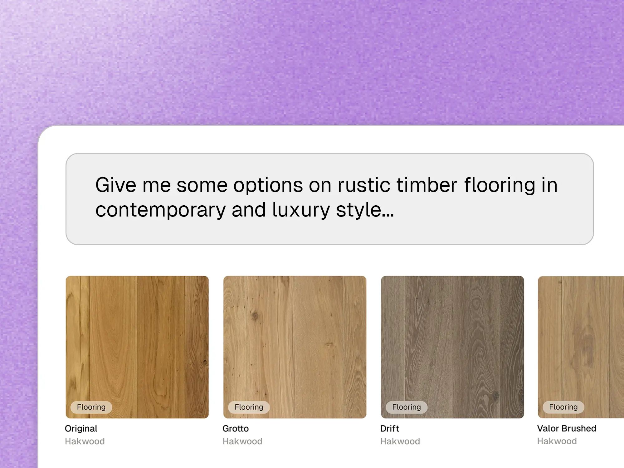 Matter AI's smart search feature finding sustainable materials for interior design