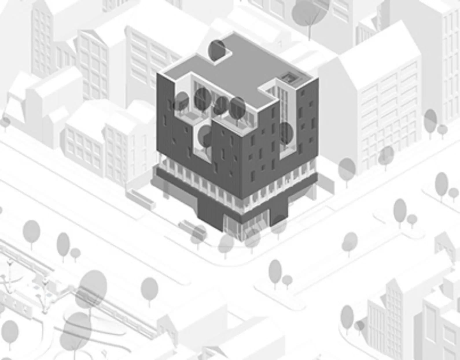 Transform the image to the physical model style in the reference image. Keep the design of the building unchanged.